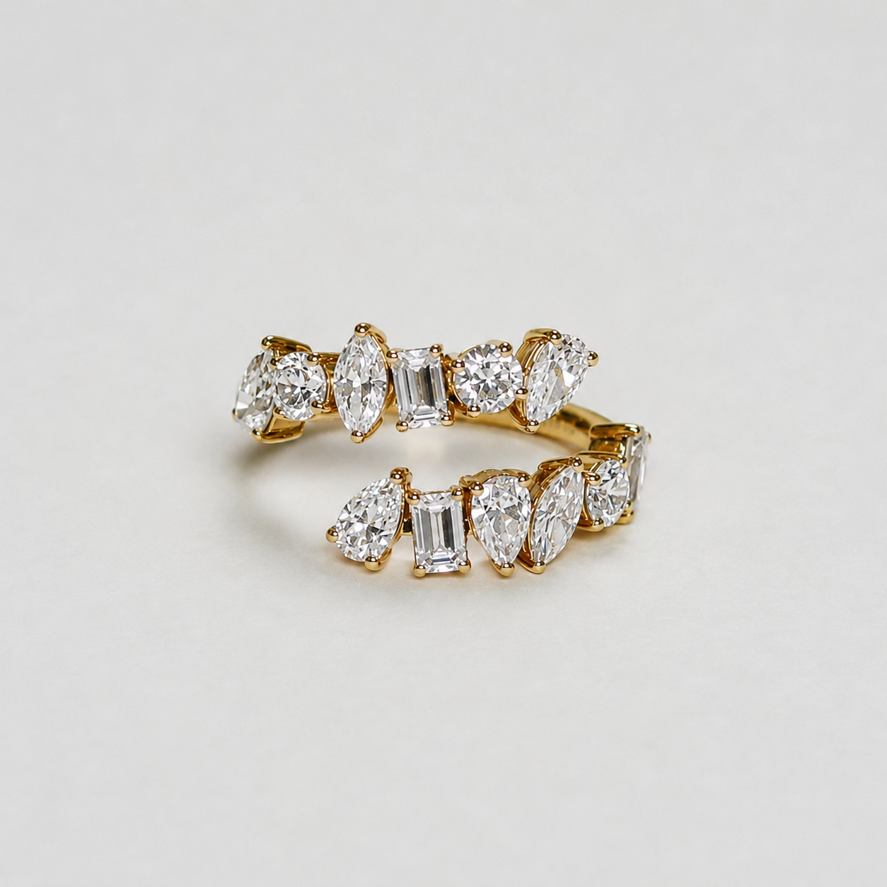 2.05cts Multishape Lab-grown modified ring