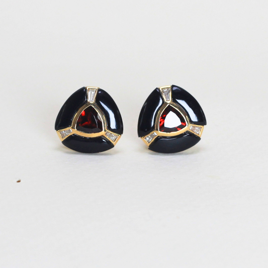 4.49cts Trillion shaped stud earrings
