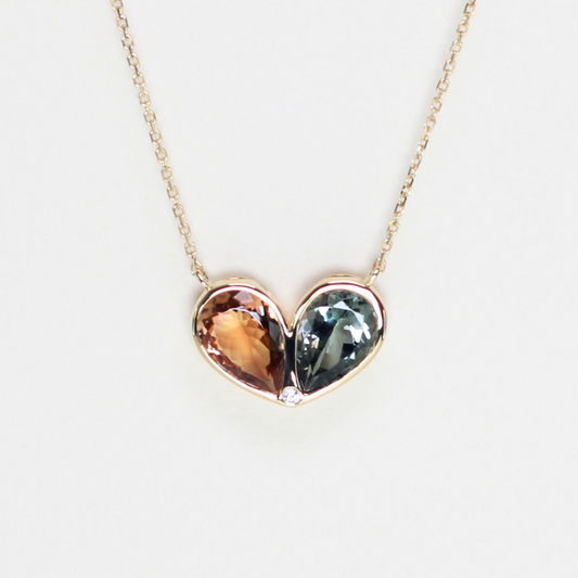 5.06cts Pear Heart necklace