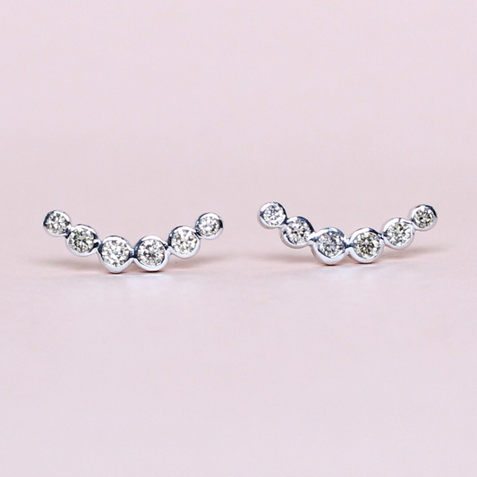 .30cts Dainty crawler earrings