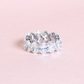 6.50cts Oval cut Lab-grown full eternity ring