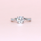 1ct Round cut Channel ring