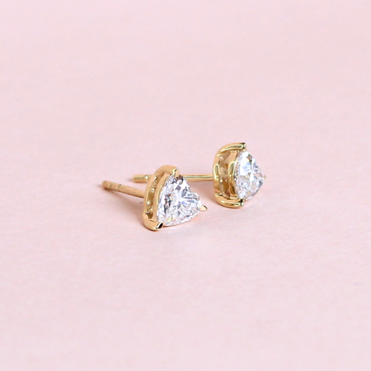 1.20cts Heart Brilliant cut Lab-grown stud earrings