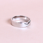 .03ct 5mm V accent solo stone male ring