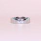 .03ct 5mm V accent solo stone male ring