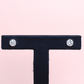 1cts Round cut bezeled stud earrings