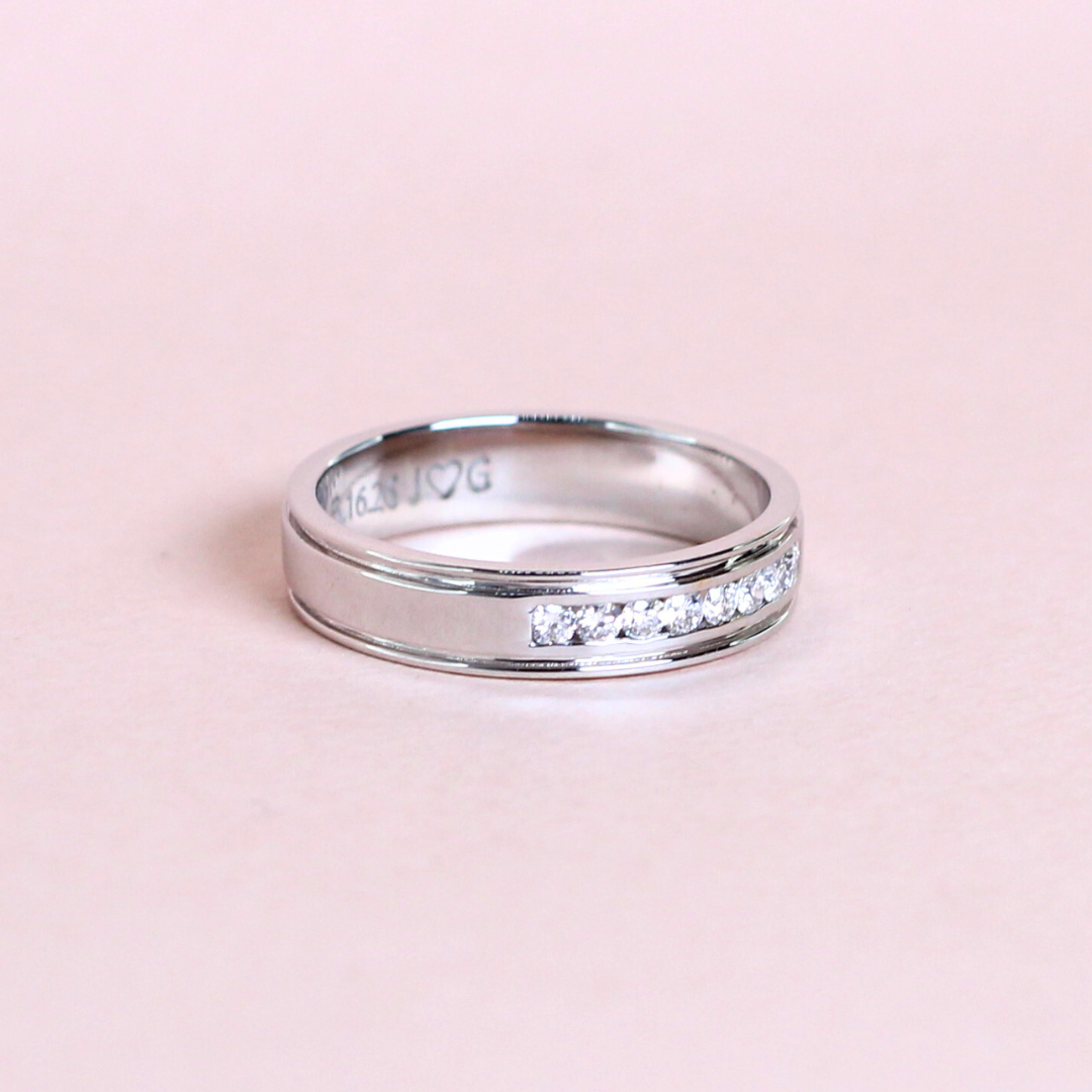 .18cts Round cut lab-grown male ring