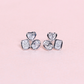 1.35cts Multi-shape bezeled cluster earrings