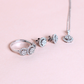 2cts Round Illusion set with halo- chain included