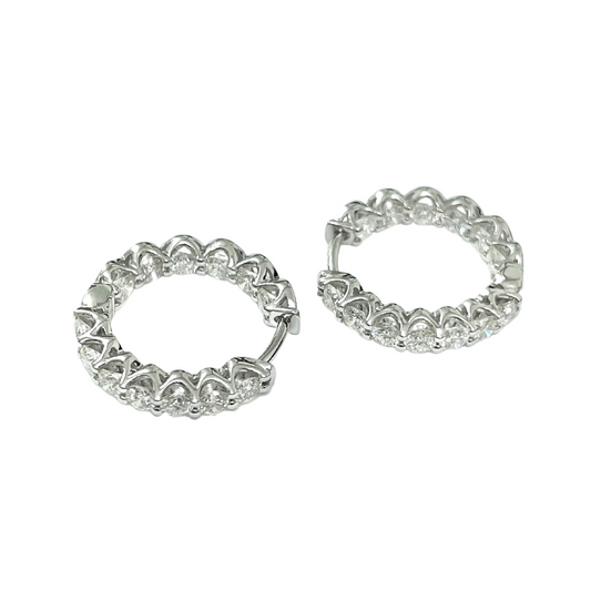 1.80ctw In & Out Diamond Hoop
