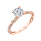 Twisted Band Round Solitaire Ring