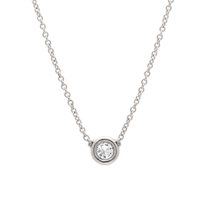 Bezel-Set Round Solitaire Necklace