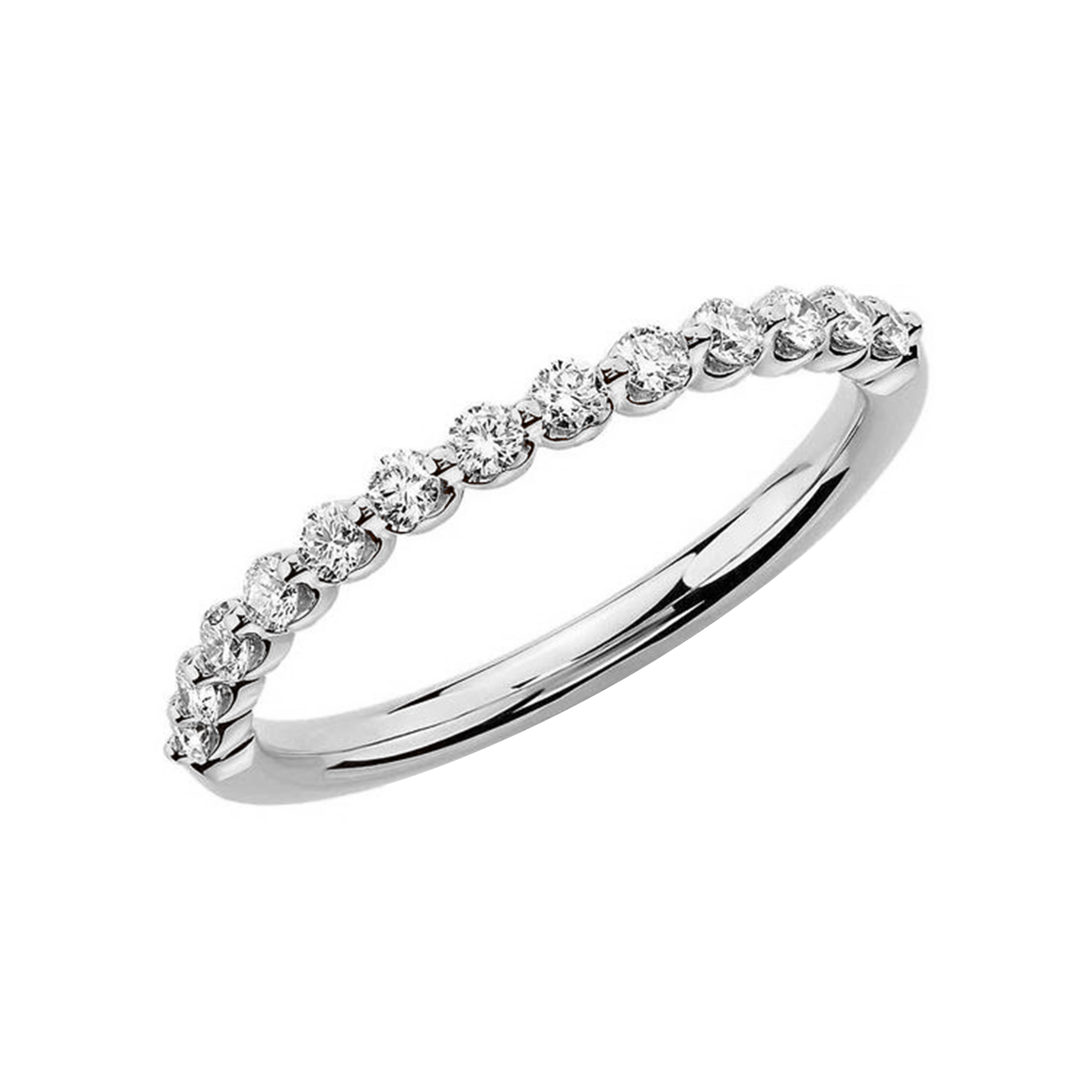 Floating diamond half eternity band deals
