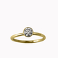 Round Solitaire Ring In Bezeled Setting