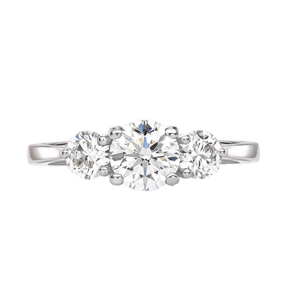 Three Stone Round Diamond Ring