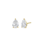 Pear Solitaire Diamond Stud Earrings