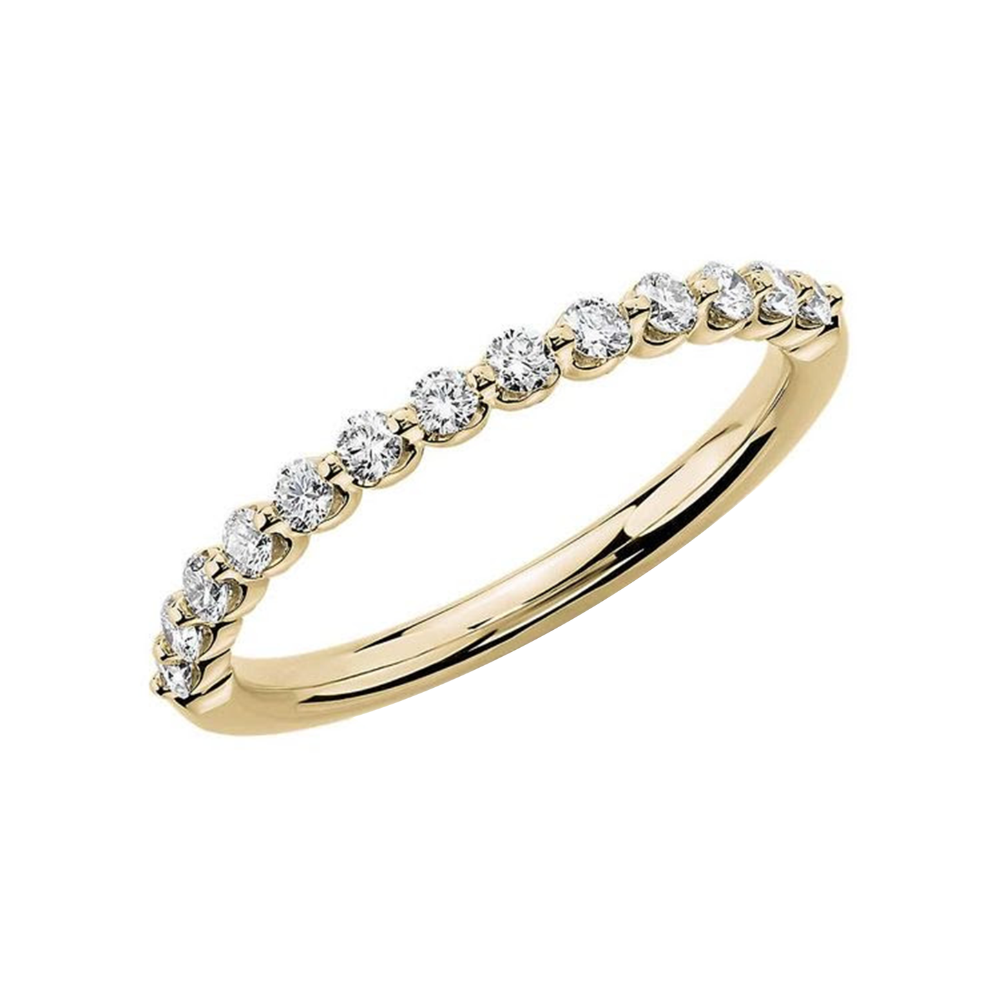 Floating diamond eternity online band yellow gold