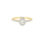 Pear Diamond Ring With Halo In Pave Setting